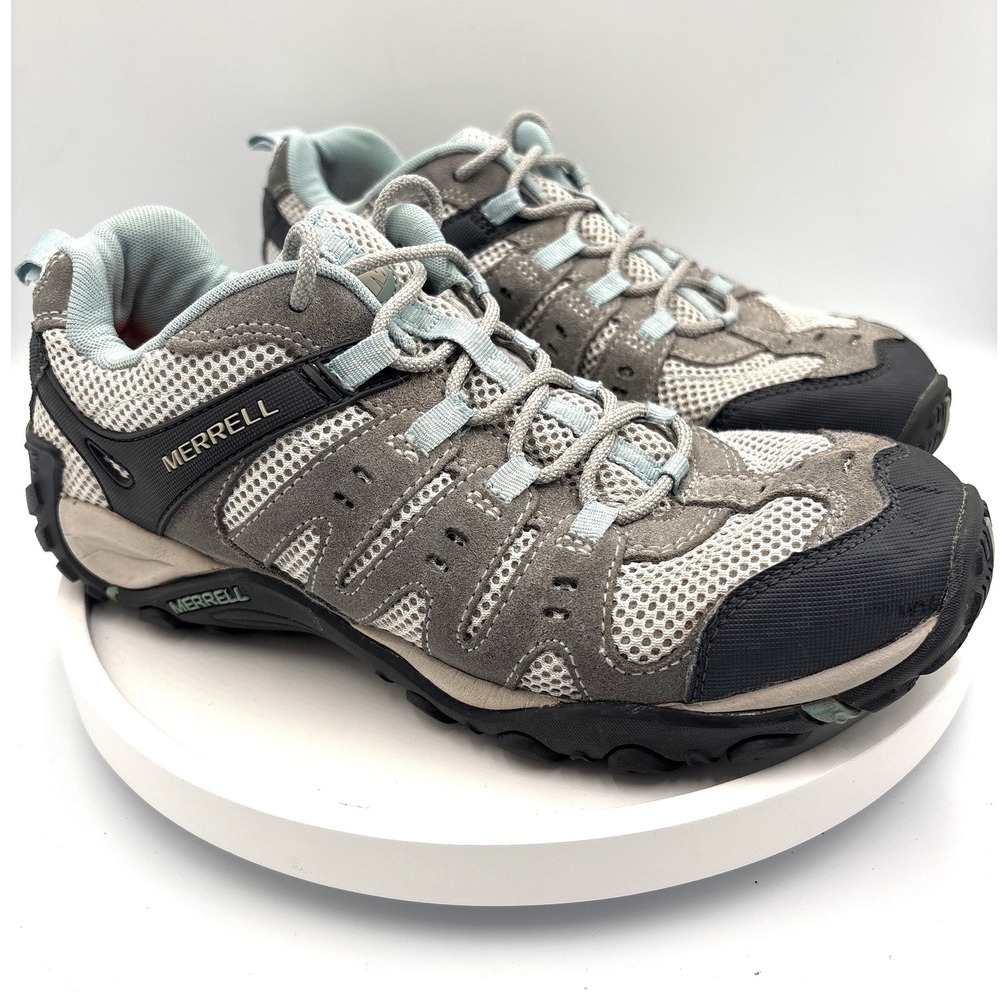 Merrell Hiking Shoes 10 Grey Blue Gorpcore Air Cushion Suede Mesh J269836C